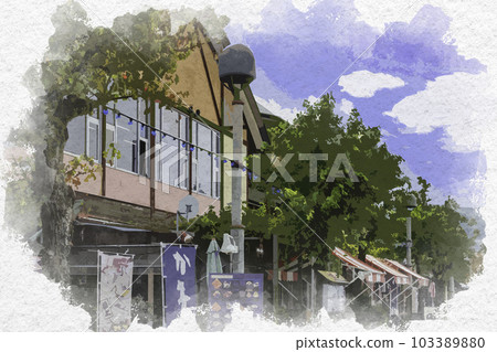 Watercolor style Nagasaki Dejima Wharf Nagasaki City, Nagasaki Prefecture Watercolor style Nagasaki Dejima Wharf Nagasaki City, Nagasaki Prefecture 103389880