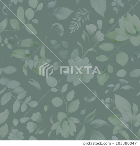 seamless floral watercolor pattern with garden pink flowers, leaves, branches. Botanical tiles, background. eucalyptus, peony, rose. seamless floral watercolor pattern with garden pink flowers, leaves, branches. Botanical tiles, background. eucalyptus, peony, rose. 103390047