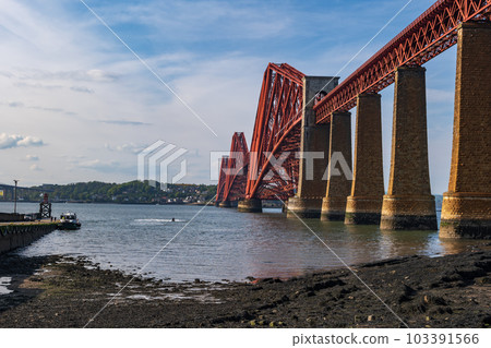 The Forth Bridge At Sunset In Scotland 103391566