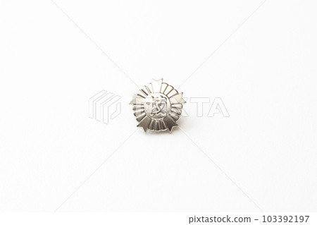 認證技術工人徽章白色背景 103392197