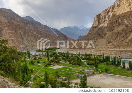 Turtuk a beautiful small village,Leh,Ladakh,northern India, 103392508