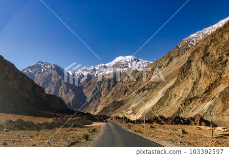 Karakoram Mountains  beautiful landscape,Turtuk a beautiful small village,Leh,Ladakh,northern India, 103392597