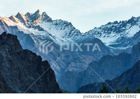 Karakoram Mountains  beautiful landscape,Turtuk a beautiful small village,Leh,Ladakh,northern India, 103392602