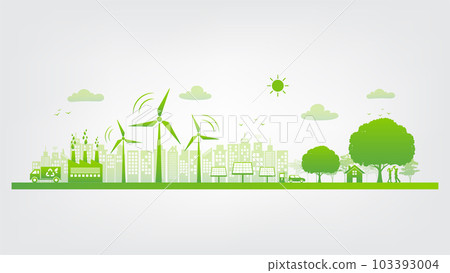 Eco friendly, Green city and sustainability development concept, vector illustration Eco friendly, Green city and sustainability development concept, vector illustration 103393004