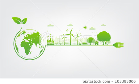 World environment day, Eco friendly, Green city and sustainability development concept 103393006