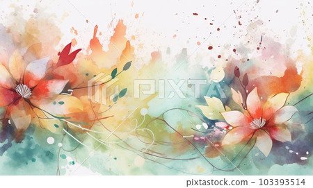 Watercolor illustration of flowers 103393514