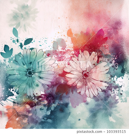 Watercolor illustration of flowers 103393515