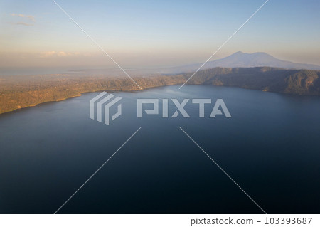 Volcano crater lagoon 103393687