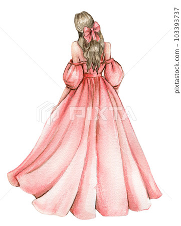 ramadan fashion dresses Watercolor Fashion Illustration main image 1