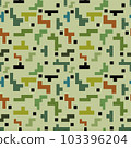 Seamless square elements on a light green background 103396204