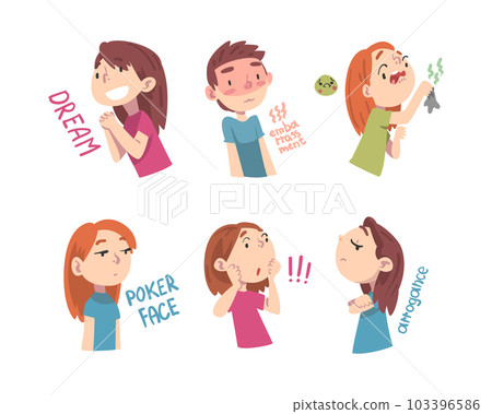 Little Children with Face Expression and Emotion Vector Set Little Children with Face Expression and Emotion Vector Set 103396586