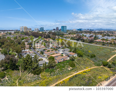 Aerial view of over San Diego, California, USA 103397000