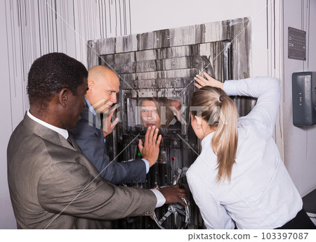 Escape room stylized like thriller 103397087