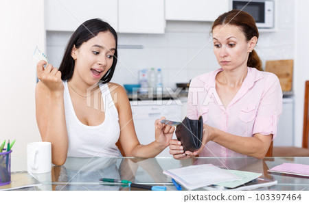 Girl asks cash Girl asks cash 103397464
