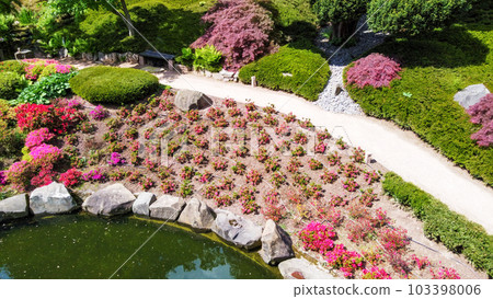 Aerial view on Kaiserslautern Japanese garden 103398006
