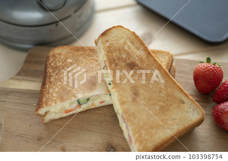 Potato salad hot sandwiches made with a hot sandwich maker Potato salad hot sandwiches made with a hot sandwich maker 103398754