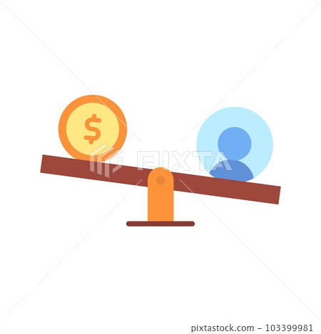 Inequality icon vector image. Inequality icon vector image. 103399981