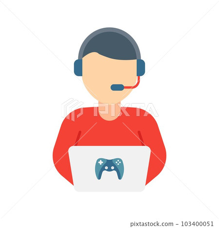 Gamer icon vector image.-插圖素材 [103400051] - PIXTA圖庫