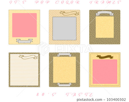Frame material [Illustration of a pop decorative frame] 80s (・∀・) 103400302