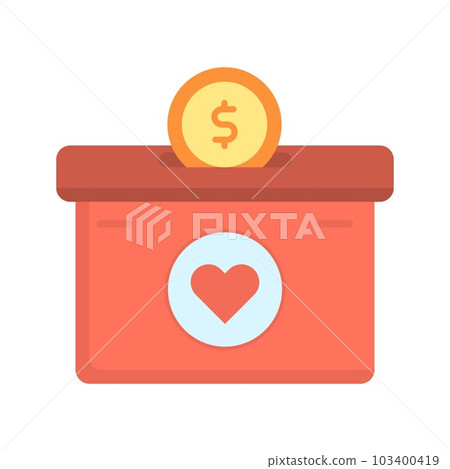 Donation icon vector image. Donation icon vector image. 103400419