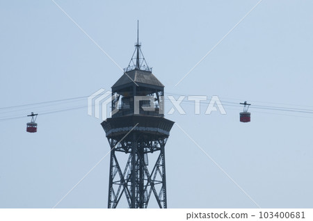 Barcelona port ropeway Barcelona port ropeway 103400681