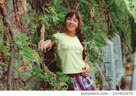 beautiful girl in the branches of vines beautiful girl in the branches of vines 103401079