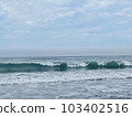 Cloudy sky and waves 103402516