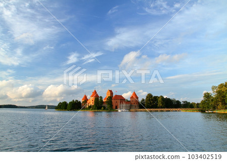 Lithuania, one of the three Baltic countries in Northern Europe. Trakai Castle, a city on the outskirts of the capital Vilnius. Lithuania, one of the three Baltic countries in Northern Europe. Trakai Castle, a city on the outskirts of the capital Vilnius. 103402519
