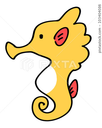 Seahorse illustration material 103404086