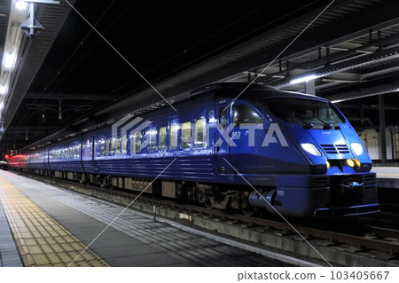 [JR Kyushu] Series 883 "Sonic" at night (Nippo Main Line: Oita Station) 103405667