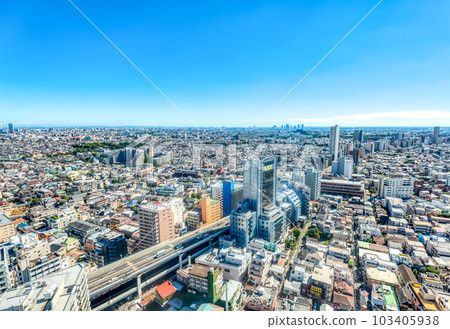從三軒茶屋看東京的城市景觀 從三軒茶屋看東京的城市景觀 103405938