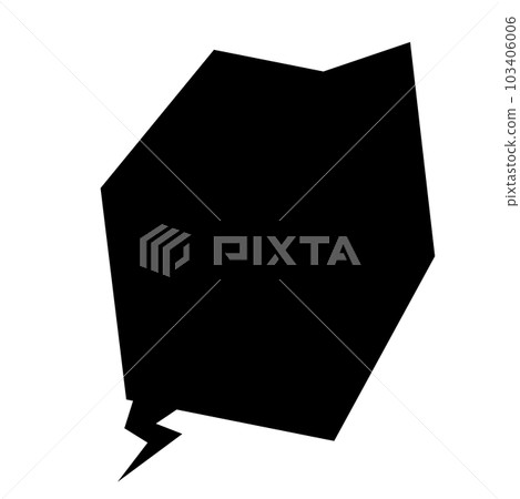 black speech bubble - Stock Illustration [103406006] - PIXTA