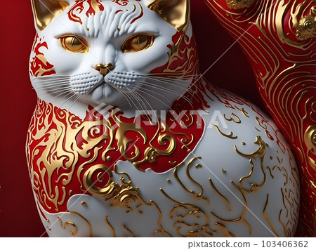 angry cat figurine angry cat figurine 103406362