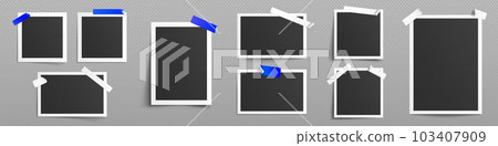 Images collage template with photo frames 103407909