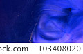 Blue shiny flow paint abstract backdrop. Swirl, flow Bright blue fluid art. Colors ink in motion. Purple-blue mix, splash liquid. Colorful shimmering acrylic. Floating glow particle. Sparkle shine  103408020