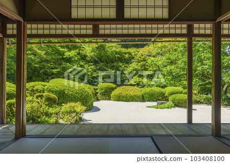 Shisendo，京都新綠植物中的相框花園 103408100