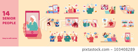 Senior people element set 103408289