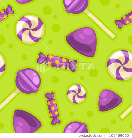 Candies in wraps and lollipops, sweets dessert 103409060