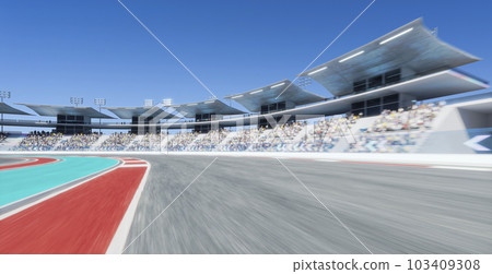3d Moving racetrack with arrow neon light decoration 3d Moving racetrack with arrow neon light decoration 103409308