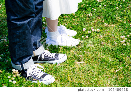 Love image (a couple standing side by side) 103409418