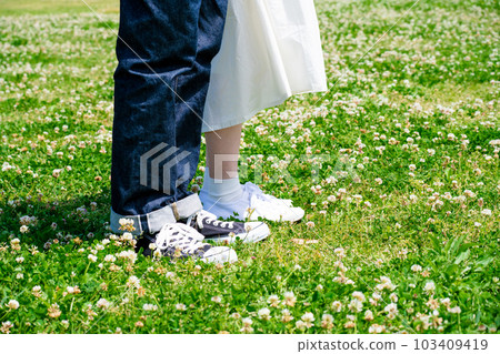 Love image (a couple standing side by side) 103409419