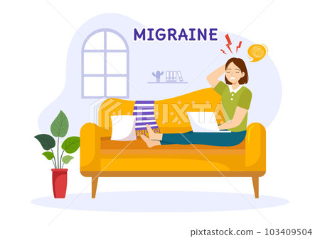 Migraine Vector Illustration People Suffers from Headaches, Stress and Migraines in Healthcare Flat Cartoon Hand Drawn Background Templates Migraine Vector Illustration People Suffers from Headaches, Stress and Migraines in Healthcare Flat Cartoon Hand Drawn Background Templates 103409504