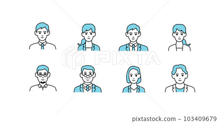 Business person avatar icon illustration material 103409679