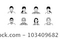 Business person avatar icon illustration material 103409682