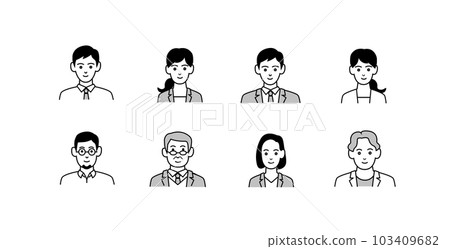 Business person avatar icon illustration material 103409682