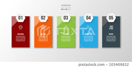Infographic template business concept with step. 103409832