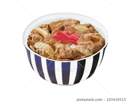 Beef bowl (with pickled ginger) 103410515