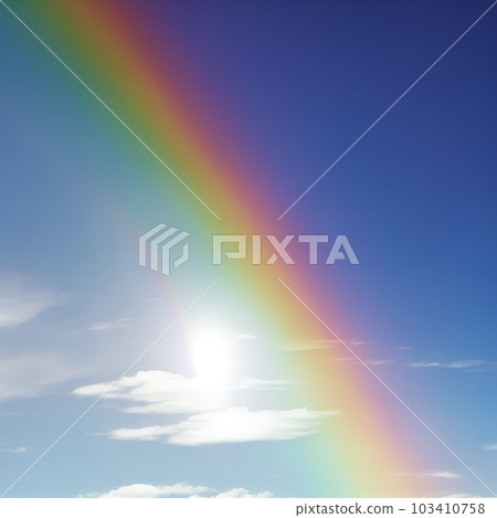 藍天和彩虹背景素材 藍天和彩虹背景素材 103410758