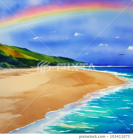藍天、彩虹和沙灘 103411073