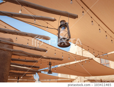 Al seef-old historical district with traditional Arabic architecture. Al seef-old historical district with traditional Arabic architecture. 103411465